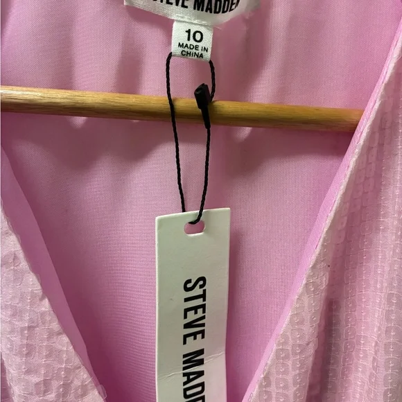 Steve Madden Light Pink Sequin Textured Dress - Picture 2 of 8